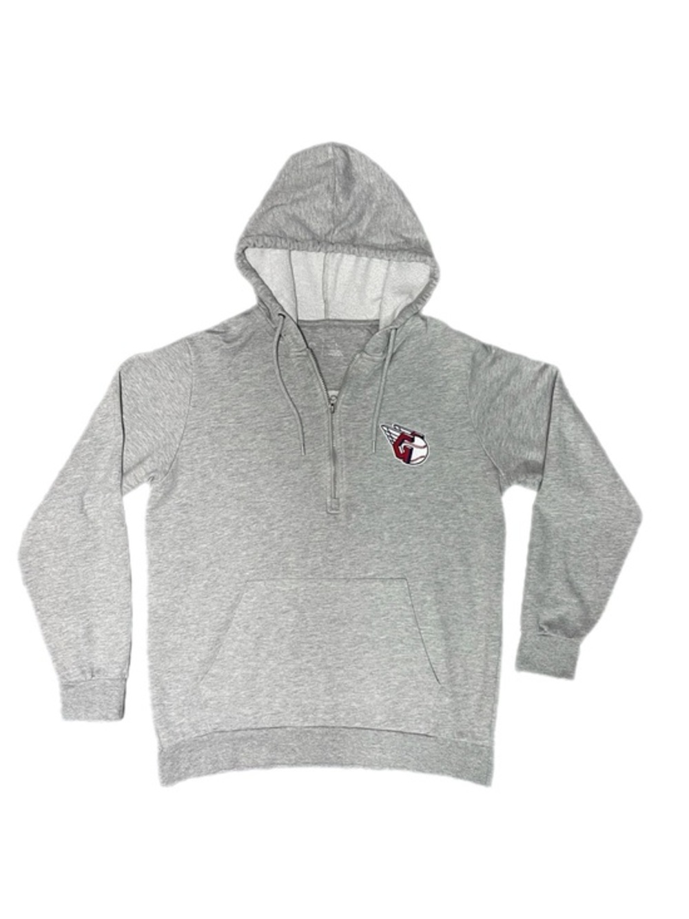 LIKE NEW! MLB Cleveland Guardians Embroidered Quarter Zip Hoodie